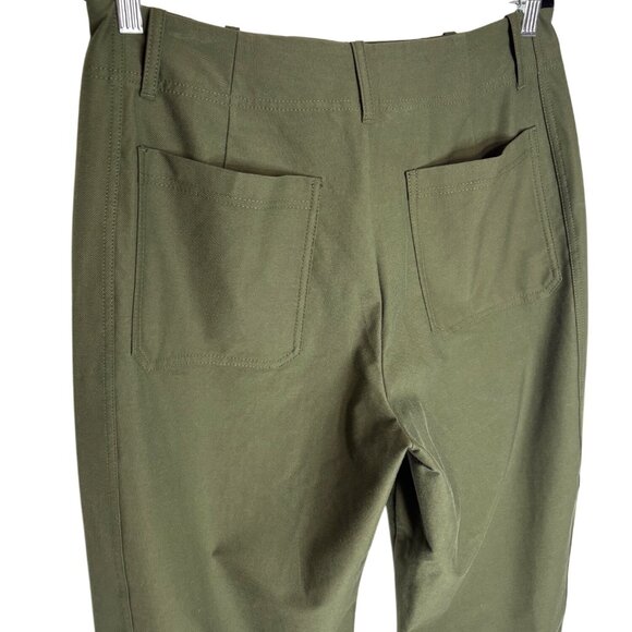 Athleta Skyline High Rise Barrel Leg Pant Aspen Olive-sz 14 Petite - Picture 12 of 12